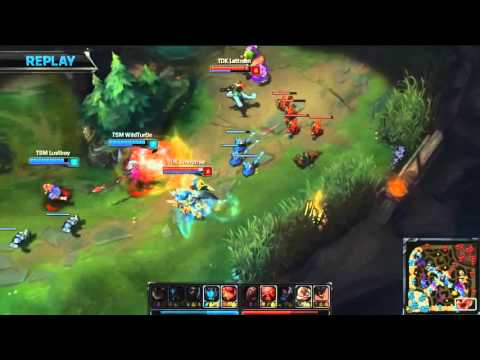 TSM WildTurtle Amazing Flash againts Malphite Ultimate (TSM vs TDK) 2015 NA LCS Summer W3D