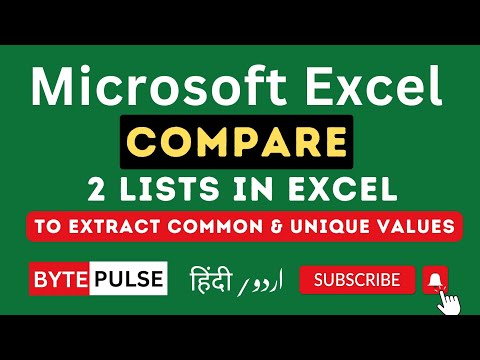 Compare Two Lists to Find Missing Values in Excel