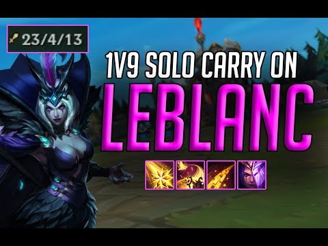Midbeast | Legit 1v9 carrying with Leblanc (23 Kills)