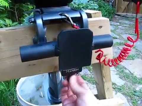 Home made SS outboard motor lock