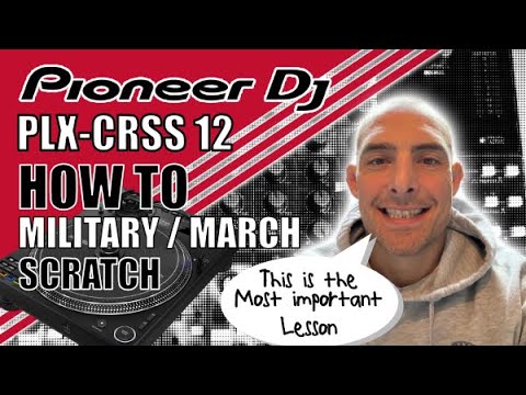DJ Benji shows the military or march scratch on the Pioneer PLX CRSS12 turntable