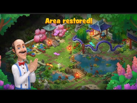 Gardenscapes - EASTERN GARDEN-  New Area Restored  ( PART 1/2 )