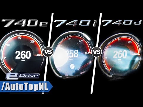 BMW 7 Series 740i vs 740d vs 740e ACCELERATION & TOP SPEED 0-250km/h by AutoTopNL