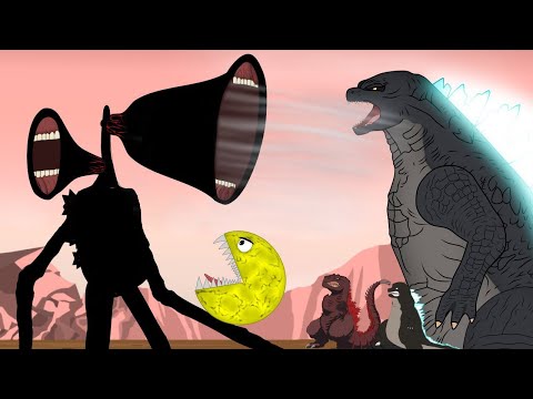 Godzilla - PACMAN vs Siren Head  | Godzilla Animation