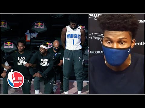 Jonathan Isaac explains decision to stand during national anthem | NBA on ESPN