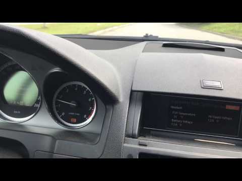 ercedes-Benz W204.049 CGI ,2010 год, работа аккумулятора, генератора в сервисном режиме.