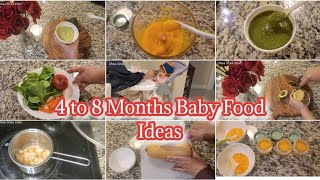 Baby Food Meal Prep || Healthy Food Recipes for 4 month to 8 month old babies || Baby Puree Recipes