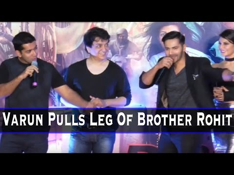 Varun Dhawan Pulls Brother Rohit Dhawan's Leg At Dishoom Trailer Launch