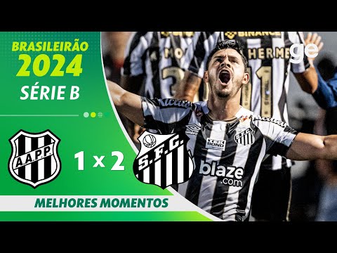 Gols e lances de Ponte Preta x Santos