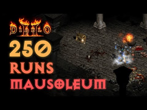 Diablo 2 - 250 Mausoleum Runs w/ Fire Sorceress - Magic Finding Results