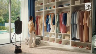 Philips Stand Steamer with XL StyleBoard 3000 Series 2000W MyEssence Fragrance Infuser Purple