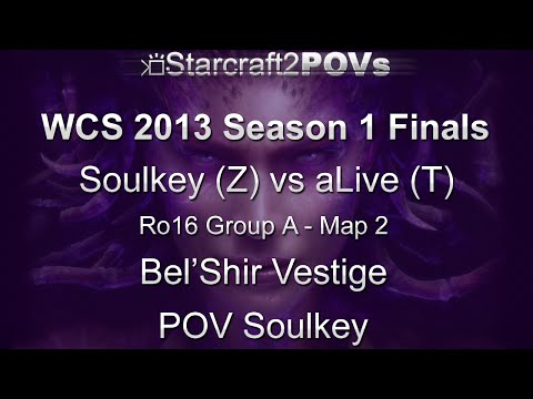 SC2 HotS - WCS 2013 S1 Finals - Soulkey vs aLive - Ro16 Group A - Map 2 - Bel'Shir Vestige - Soulkey