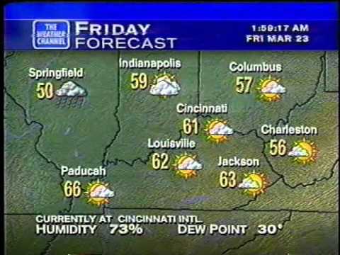 WeatherStar XL from Cincinnati, OH - Mar 23, 2001 (Dew Point)
