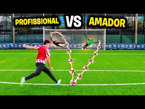 EM QUAL GOLEIRO SAI MAIS GOLAÇO!?? (GOLEIRO PROFISSIONAL vs GOLEIRO AMADOR)