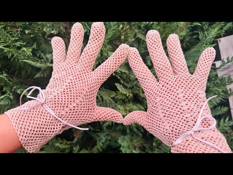 Mănuși croșetate începute de la degete Mioara vintage #mmihacrochet #crochet