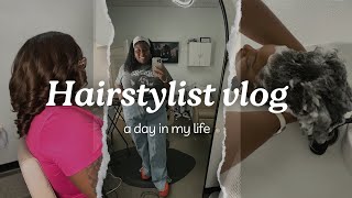 A Full Day as a Black Hairstylist | Behind the Chair: Silk Press & Extensions