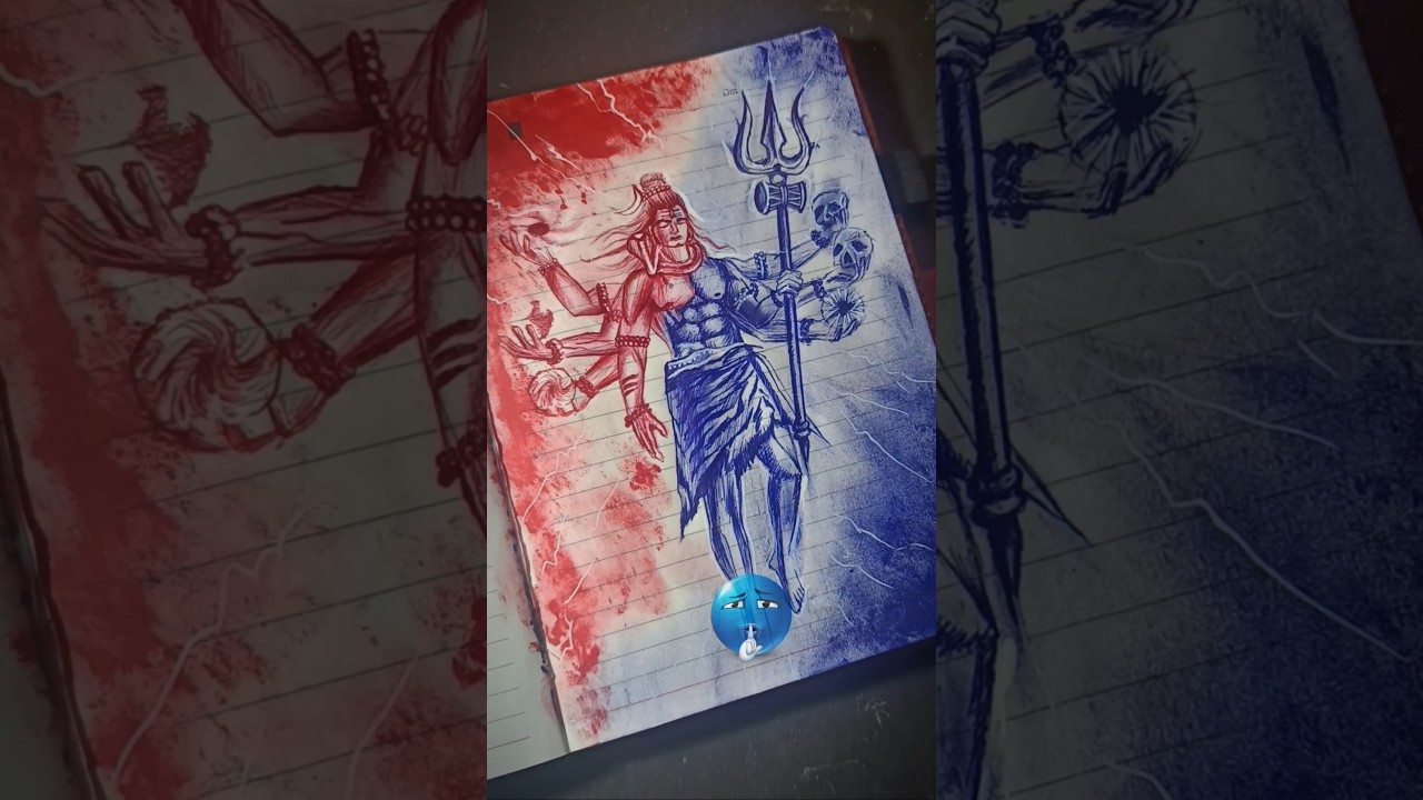 Mahadev sketch 🔱 #shorts #penart #drawing