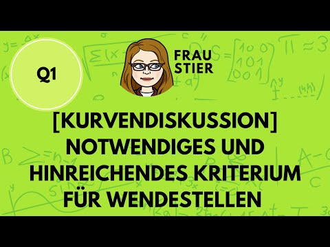 Wendestellen: Notwendiges und Hinreichendes Kriterium