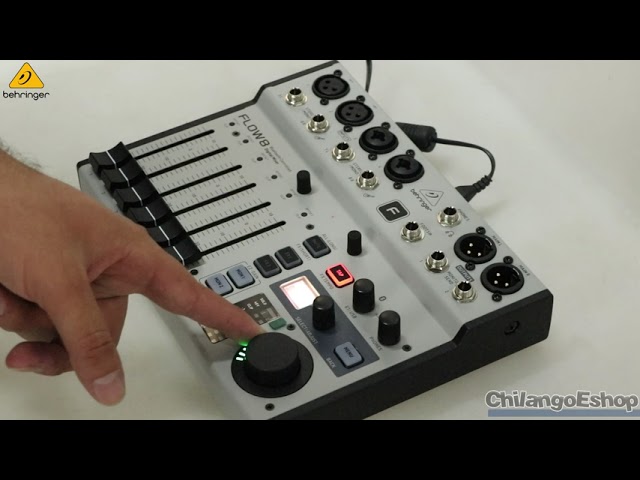 Vídeo relacionado con Behringer FLOW 8 Mezclador Digital De 8 Entradas Con Control De Audio Y De Aplicaciones Por Bluetooth, Faders De Canal De 60 Mm, 2 Procesadores De Efectos Y Una Interfaz USB/De Audio