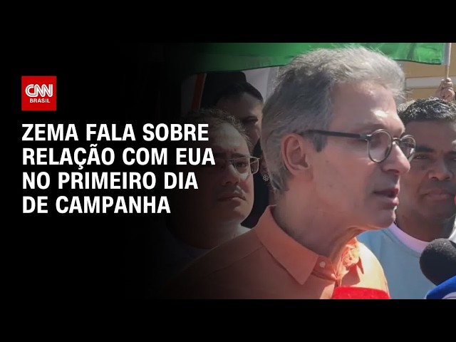 Zema fala que governo atual tratou EUA mal em 1º dia de campanha presidencial | AGORA CNN