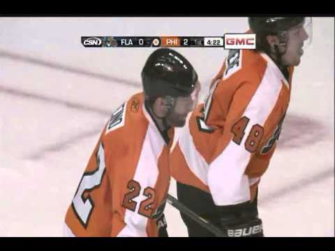 Scott Hartnell scores vs the Florida Panthers