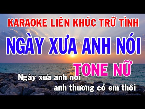 Karaoke Liên Khúc Trữ Tình - Tone Nữ Nhạc Sống - Ngày Xưa Anh Nói - Phối Mới Dễ Hát - Nhật Nguyễn