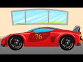 Sports Car Kids Street Vehicles Videos Car Cartoons Baby Tv Games