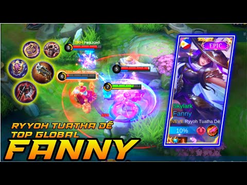 Supreme No.1 Fanny Half Tank Build [ Top Global Fanny ] Ryyoh Tuatha Dé - Mobile Legends Gameplay