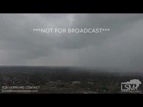 04-17-18 Chalfont PA Drone Footage of intense snow squall