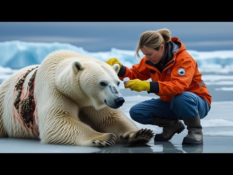 Pierced by Ice: The Polar Bear Who Braved a Field of Brackles