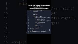 Two Sum-ii Input Array is sorted | Dsa Arrays Problem - 17 | #live #dsa #problemsolving