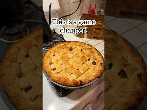 🥧 If your pie is browning too fast, cover the crust with aluminum foil while baking! #pie #baking