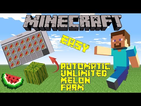 Simple & Easy Automatic Melon Farm Tutorial | Minecraft | Pocket Edition 1.16