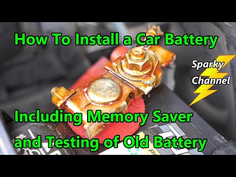 How to Install a Car Battery with Memory Saver and Testing of the Old Battery