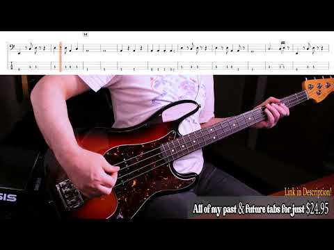 Another Brick in the Wall Parts 1 and 2: Pink Floyd: Bass tabs for beginners (Bass Cover)