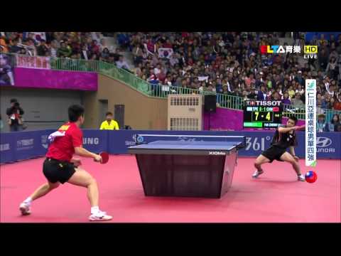 2014 Asian Games MS-SF Chuang Chih-Yuan - Fan Zhendong (full match|short form in HD)