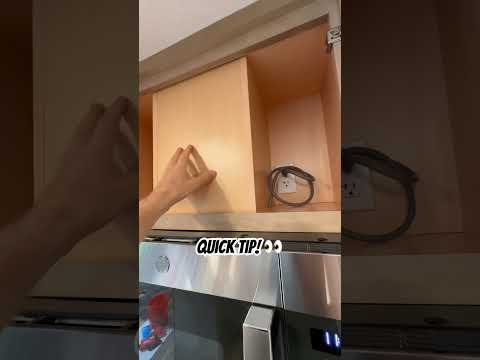 Quick Tip! Cabinet Install Microwave Hood Vent #kitchenremodel #kitchenupgrade #kitchencabinets