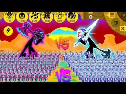 Voltaic Spearton vs Mega giant swordwrathsand Mega final boss (light of hope) - stickwar animation