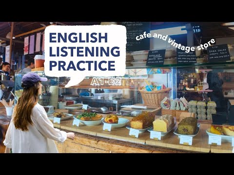 English Listening Practice | Visiting a cafe and vintage store in Melbourne, Australia