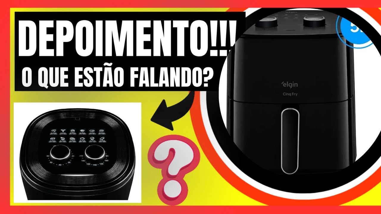 Miniatura da avaliação em vídeo de Fritadeira Elétrica Elgin Cinq Fry 5L Preta