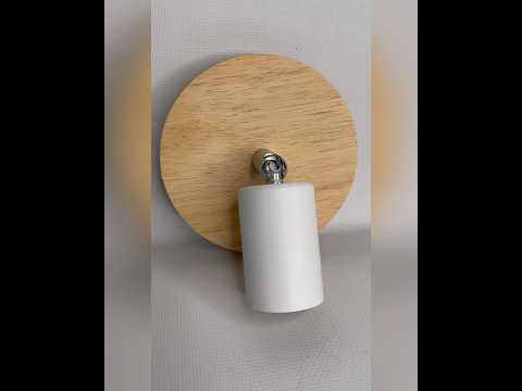 Бра в скандинавском стиле SK-S1 с деревянной основой белое