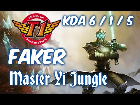SKT T1 Faker Master Yi Jungle vs Rek'Sai - LOL Korean SoloQ Patch 5.12