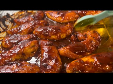 JUICY Baked BBQ Chicken Tenders Recipe | QUICK AND EASY