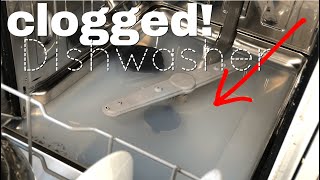 Dishwasher Not Draining Water | unclogged dishwasher