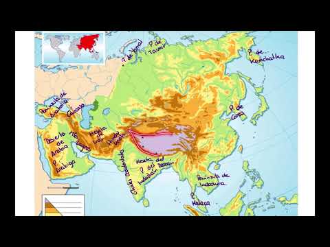 Physical map of Asia