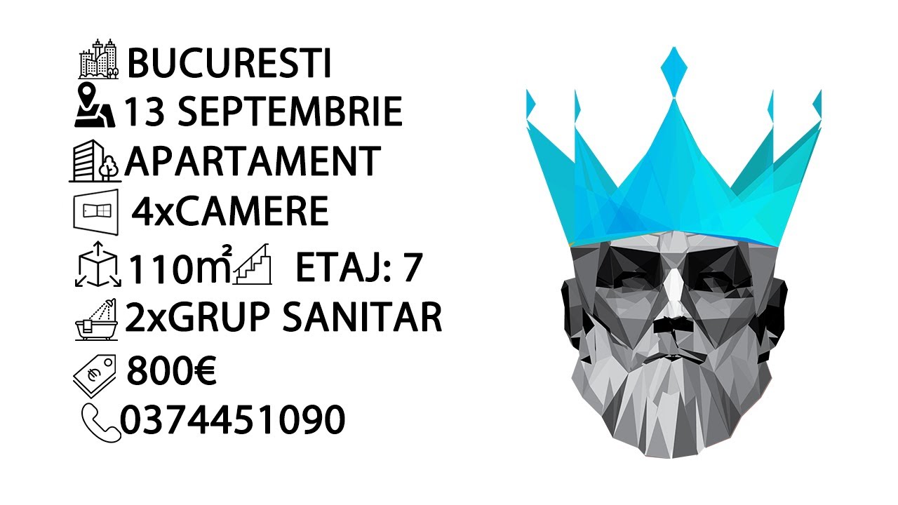 Tur video 13 Septembrie, Marriott | 4 Camere | 2 Bai | Parcare