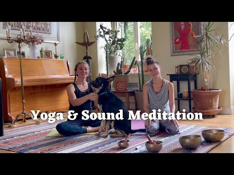 30 min Yoga Flow with Breathing Exercise & Bansuri Flute Sound Meditation | Find inner calm