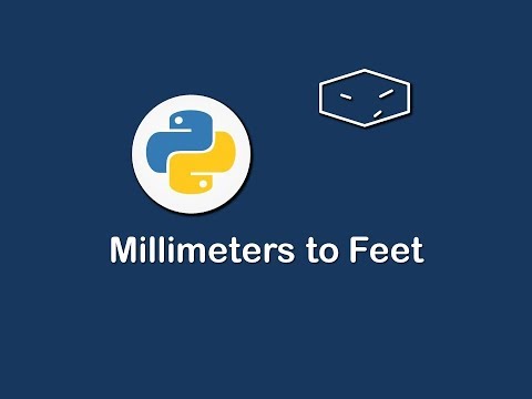 millimeters to feet in python 