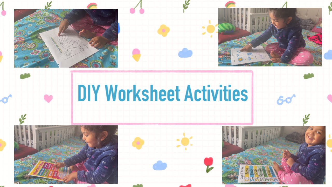 DIY Worksheet Activities | Activity Worksheet for Preschoolers | Days, Months, Weather, Rainbow