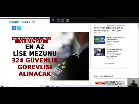 En az Lise mezunu 324 Güvenlik görevlisi alınacak ! başvuru şartları ve alım yapacak kurumlar neler?